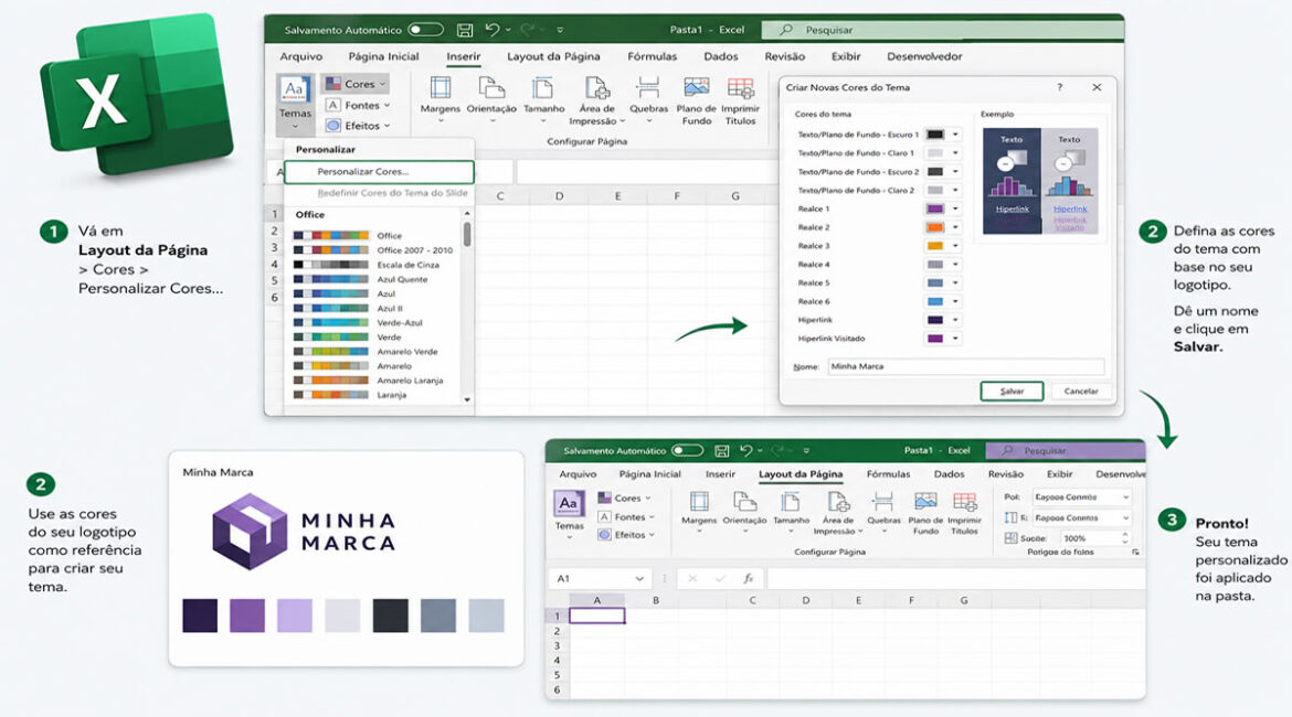 Como Criar um Tema de Cores Personalizado no Excel