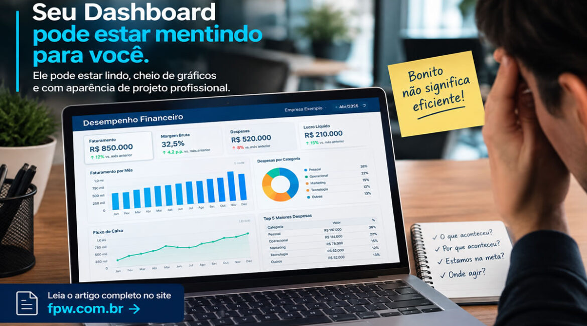 3 erros que fazem um Dashboard Financeiro parecer profissional