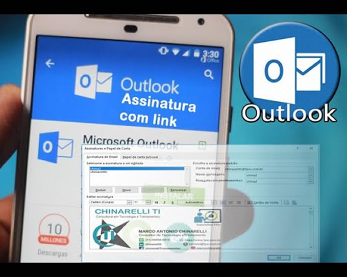 Como Criar uma Assinatura Personalizada com Link Interno no Outlook