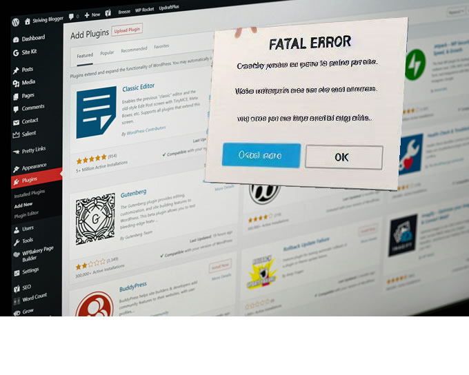 WordPress | Como resolver um Erro fatal após instalação de um plugin no Wordpress