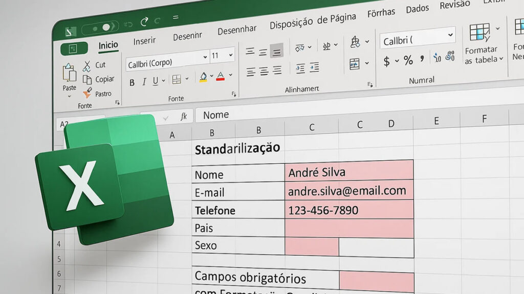 Padronização e Destaque de Campos Obrigatórios com Formatação Condicional