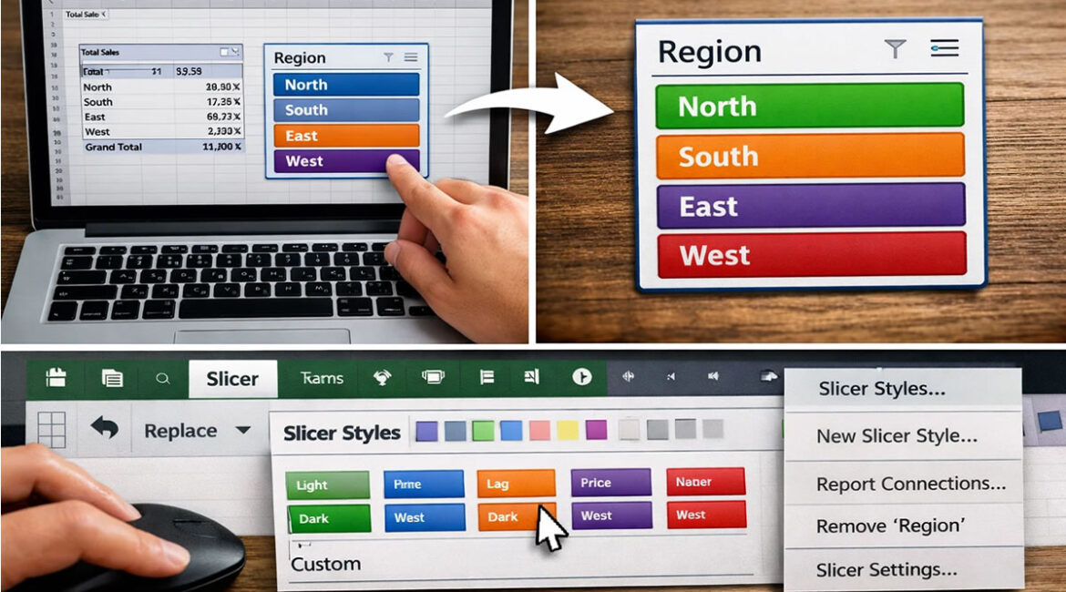 Como alterar a cor de uma Segmentação de Dados no Excel