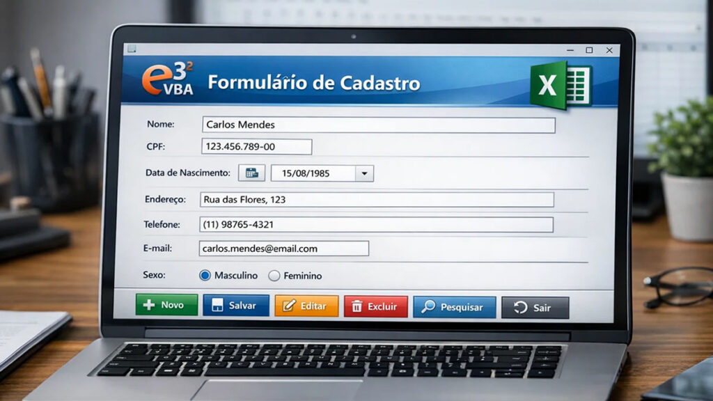VBA: Construindo a parte de lançamentos no cadastro de clientes
